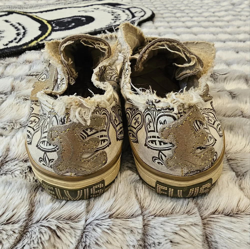 Vintage Elvis Presley Graceland Shoes Size 6 canvas king Rock N Roll Music RARE